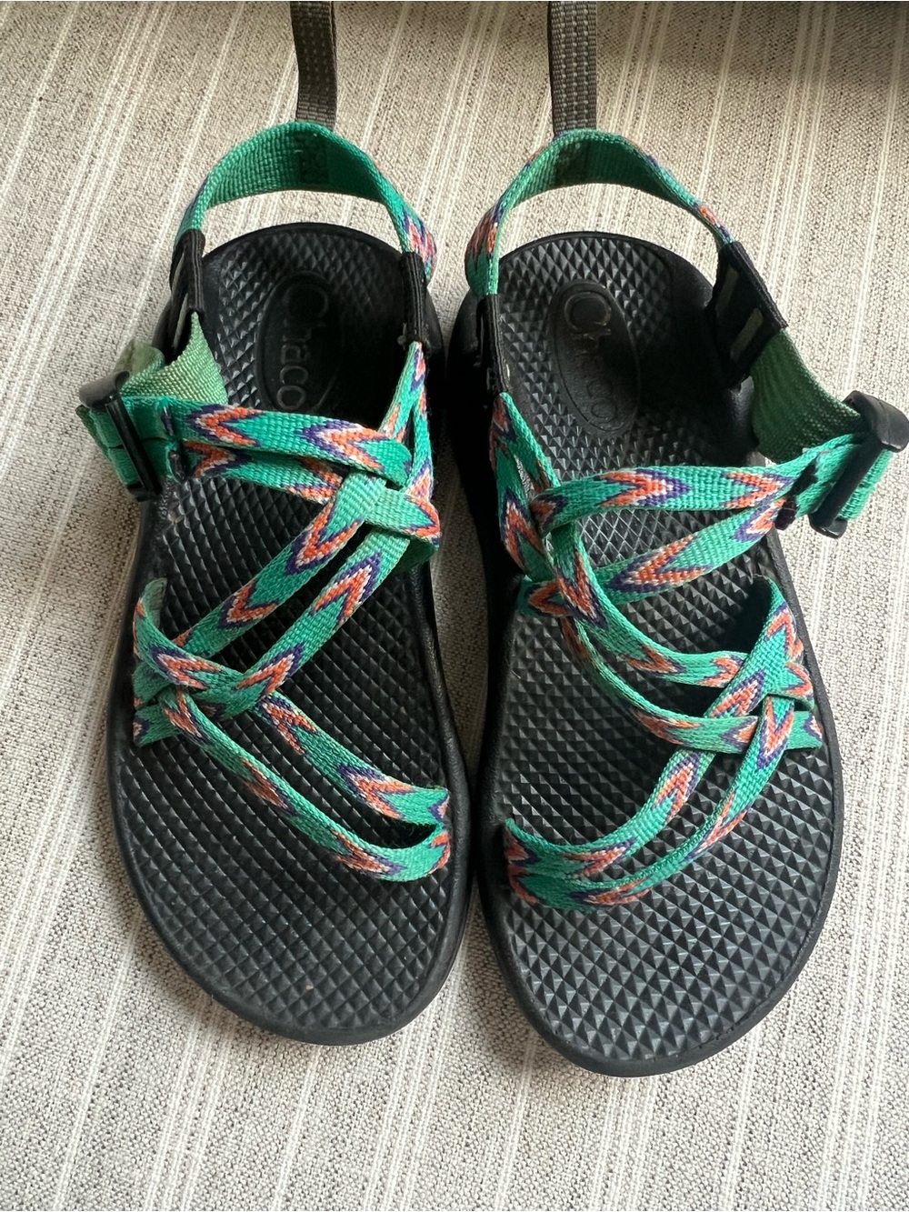 Chaco Kids Green Multi Strap Sandals